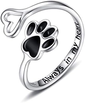 Anillo de Pata y Corazón Hecho a Mano