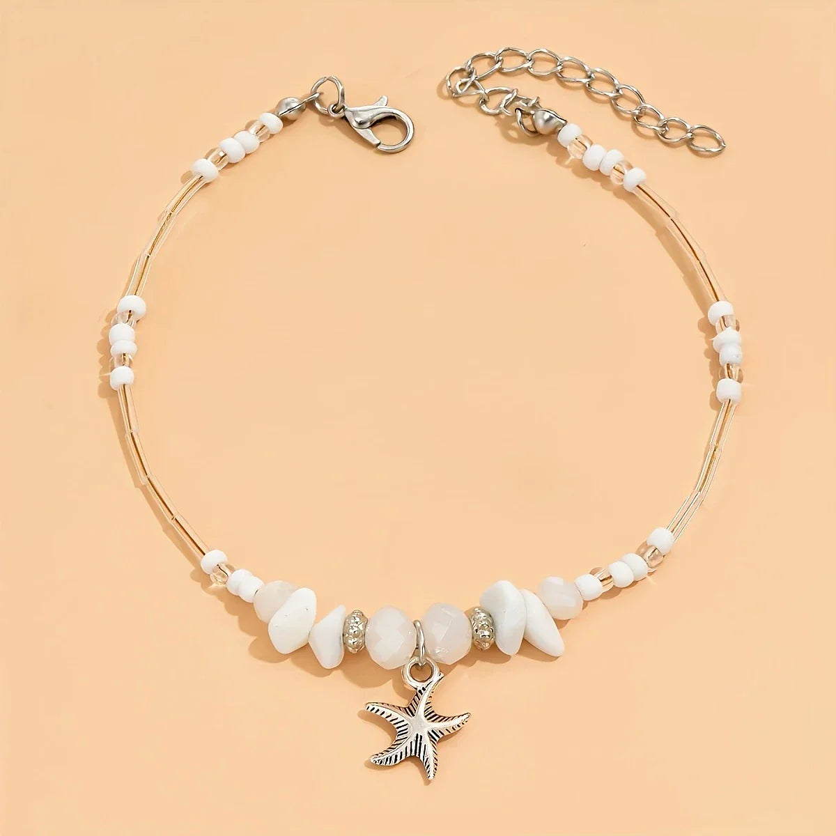 Tobillera Irregular Estrella de Plata Bohemia