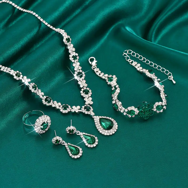 Set de Joyería Adriana Lysandre | Oro Blanco