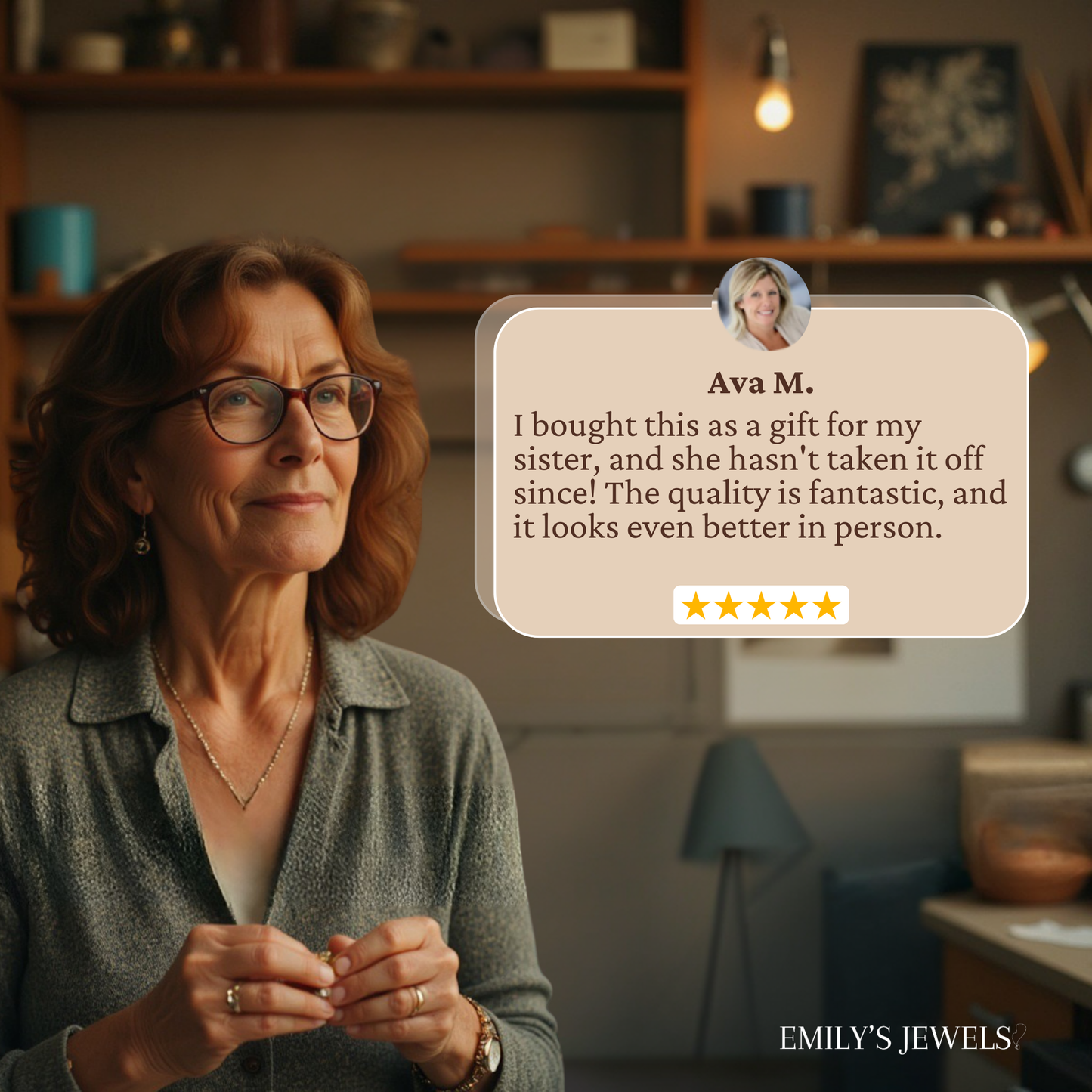 Elena - Anillo vintage plateado con baño de oro