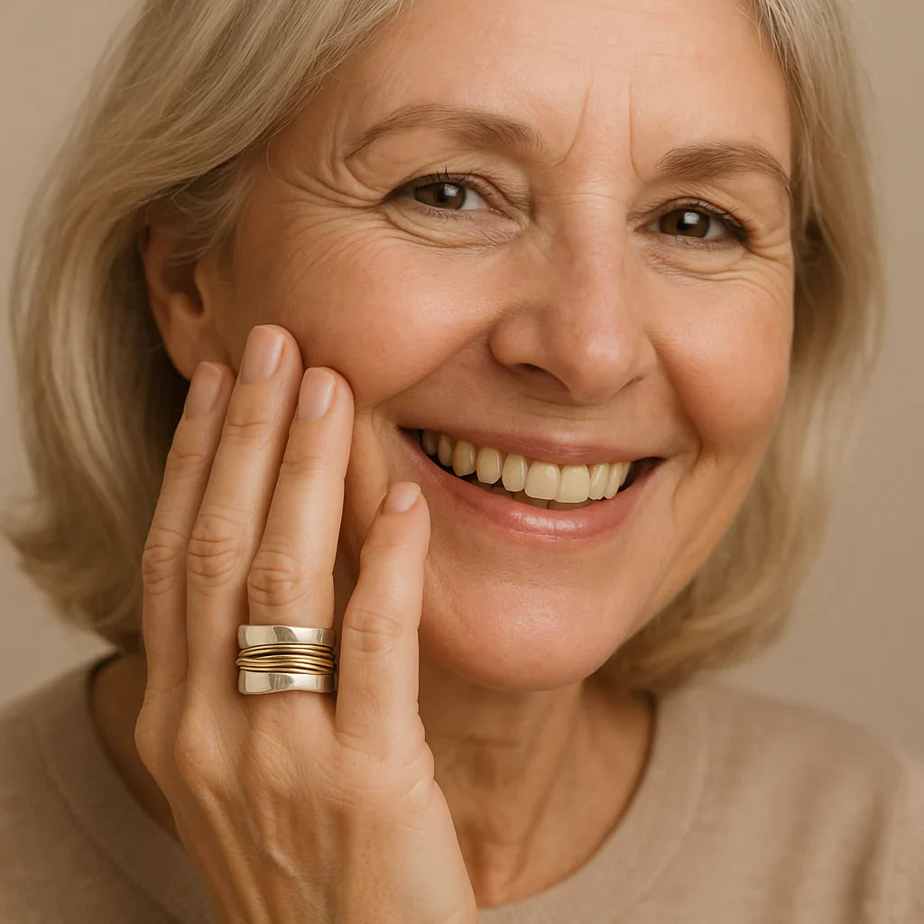 Anillo Hilo en Oro Vintage Plateado