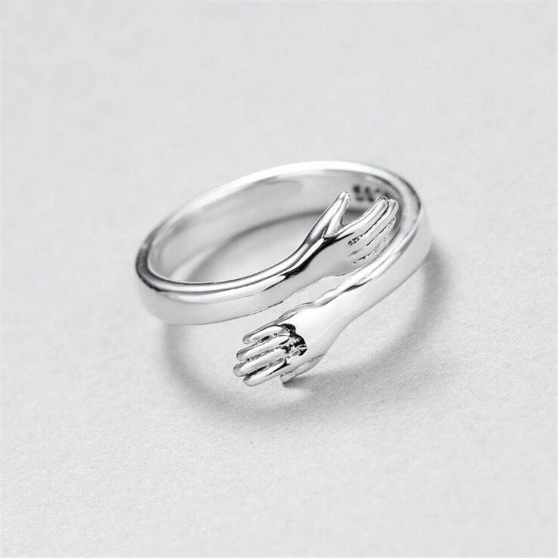 Anillo Ajustable Abrazo en Plata de Ley