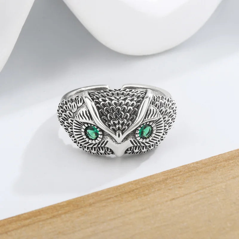 Anillo de Búho en Plata de Ley