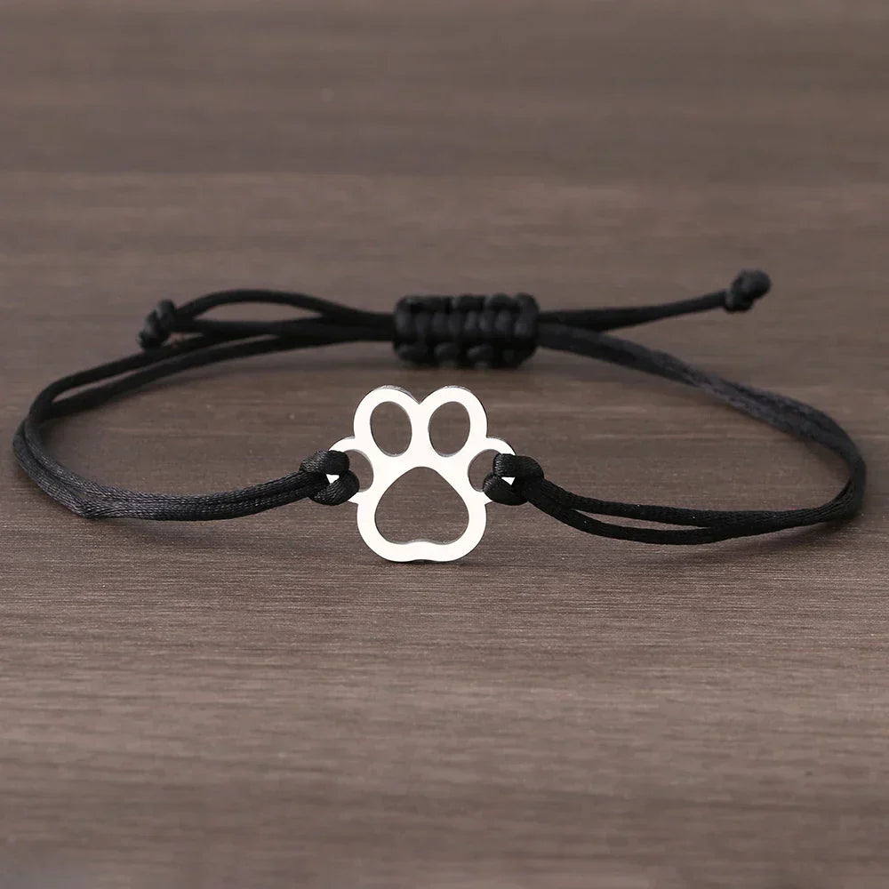Pulsera de Cordón de Huella de Pata