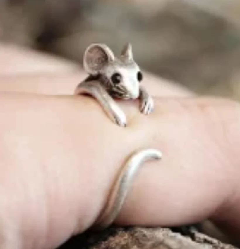 Anillo Enrollable Adorable de Ratón