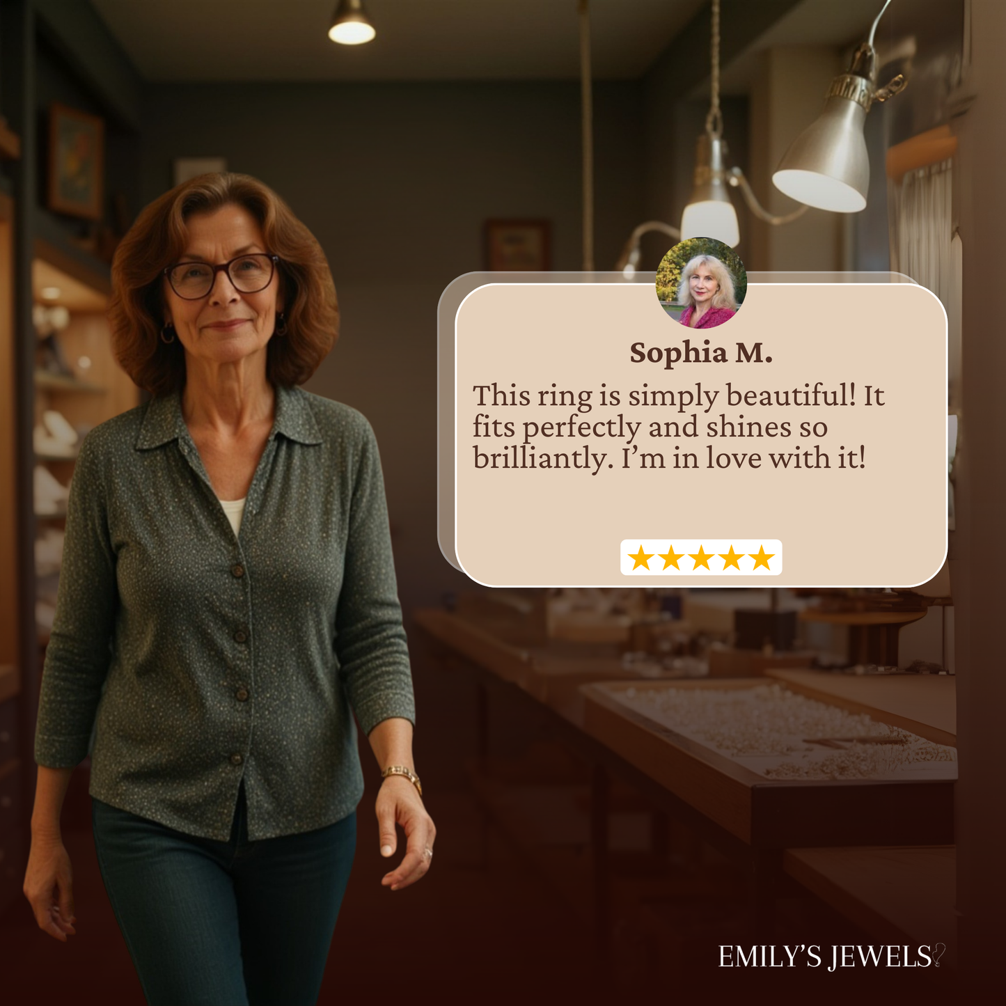 Claudia - Anillo vintage de circonita con forma de hiedra