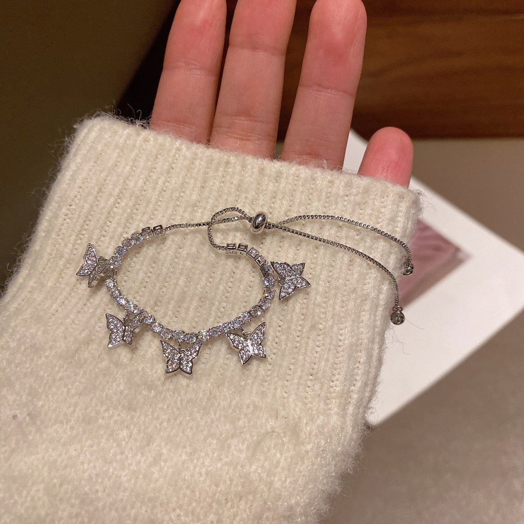 Pulsera de tenis de mariposa Camelia