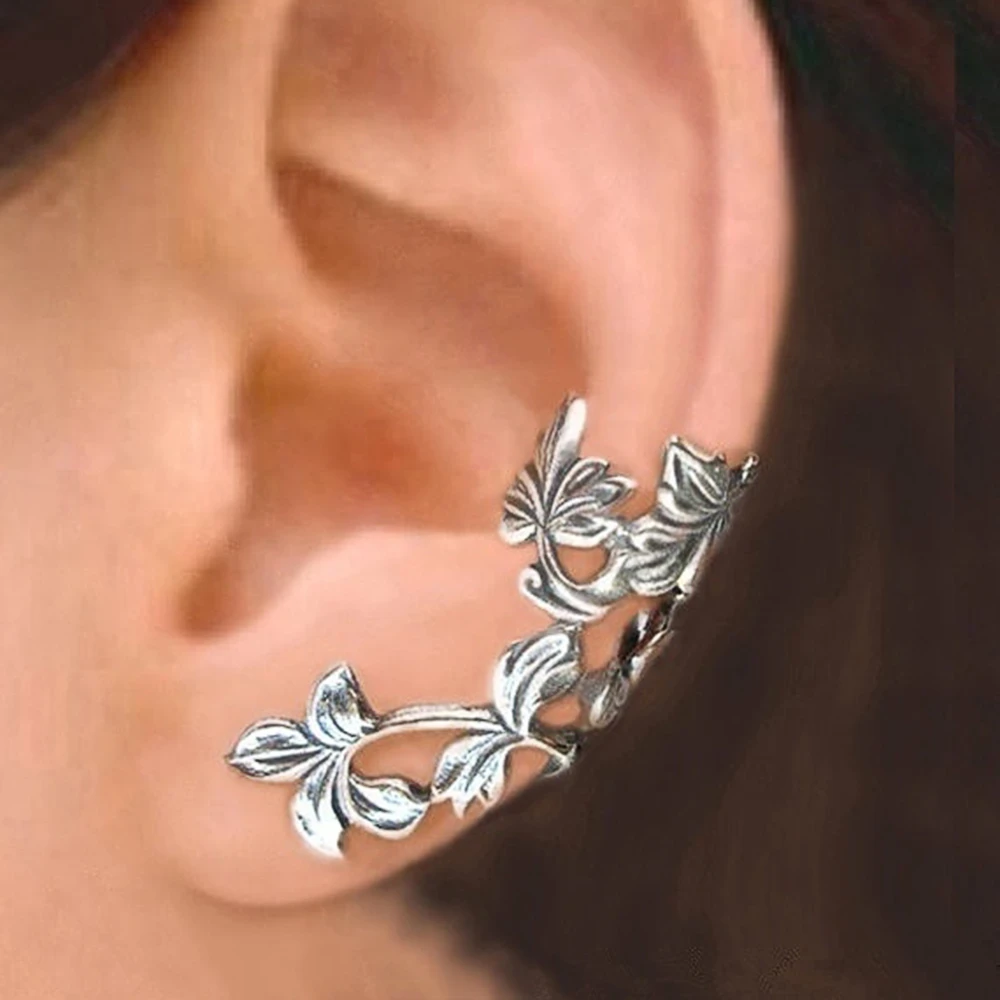 Pendientes Vintage de Hojas en Plata