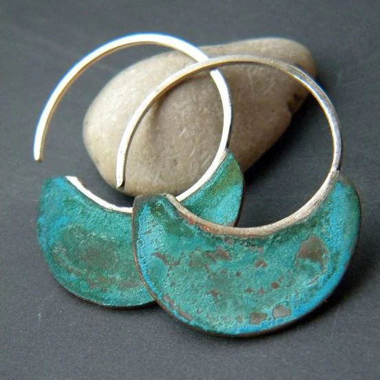 Pendientes Vintage de Turquesa con Acabado Antiguo