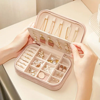 Joyero de Terciopelo Premium de 3 Capas con Cremallera