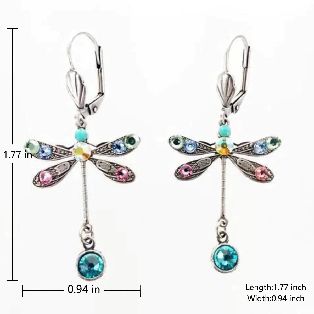 Pendientes Elegantes de Libélula Tallada