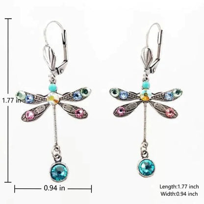 Pendientes Elegantes de Libélula Tallada
