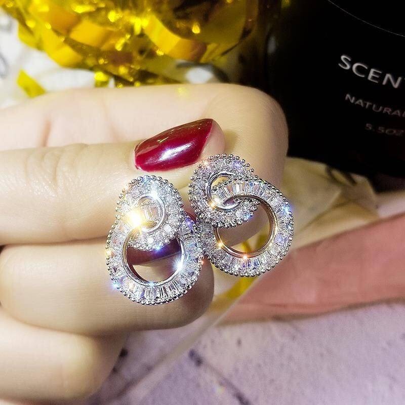 Pendientes de círculos entrelazados Elise