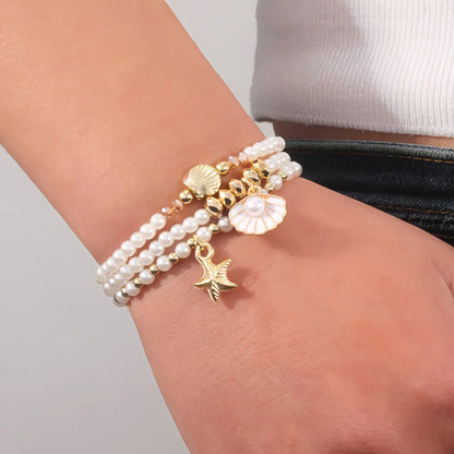 Conjunto de 3 Pulseras Elegantes con Perlas