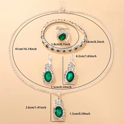 Set de Joyería Seloria Grevalyn | Oro Blanco