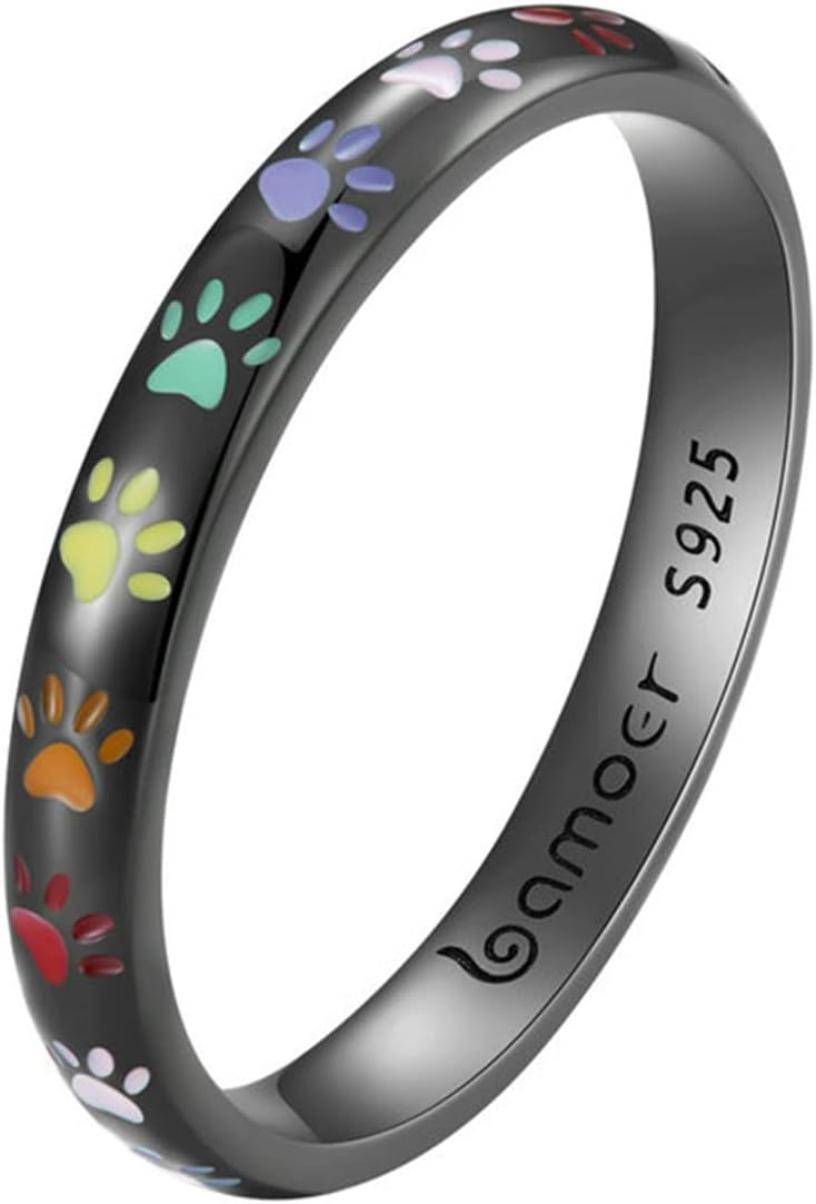 Anillo de Plata de Ley con Diseño de Pata