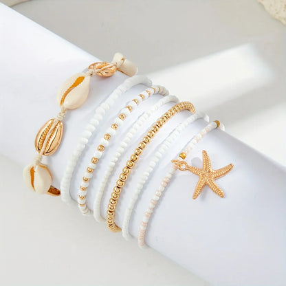 Conjunto de 7 Tobilleras Elegantes para Verano