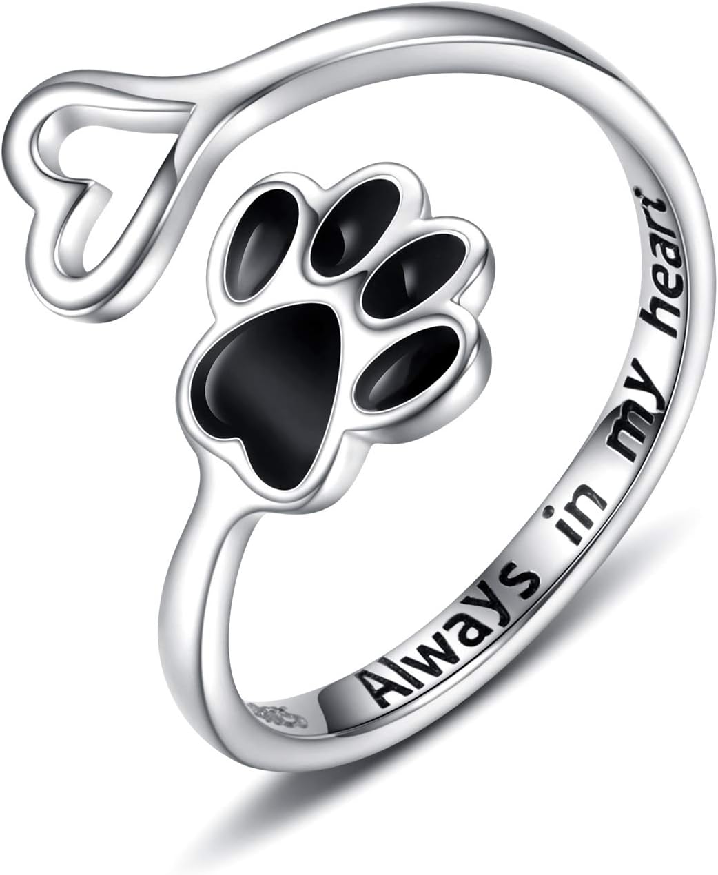 Anillo de Pata y Corazón Hecho a Mano