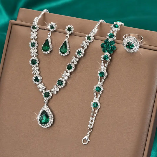 Set de Joyería Adriana Lysandre | Oro Blanco