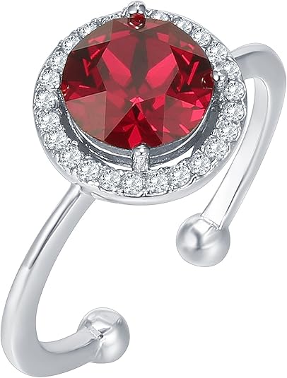Anillo Promesa Brillo Carmesí de Rubí | Oro Blanco