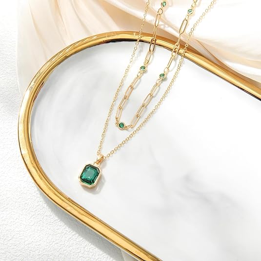 Collar Colgante Trébol de Esmeralda | Oro