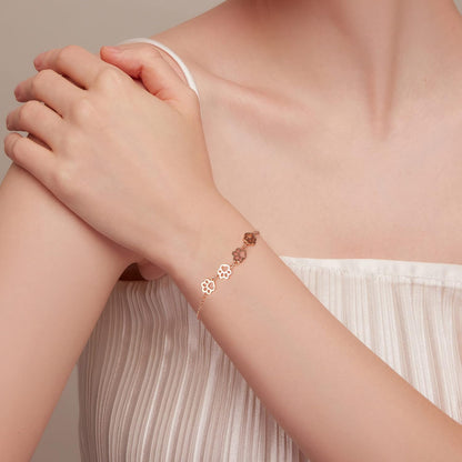 Pulsera de Huella de Pata en Plata de Ley