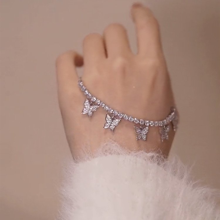 Pulsera de tenis de mariposa Camelia