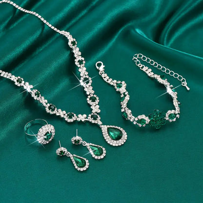 Set de Joyería Adriana Lysandre | Oro Blanco