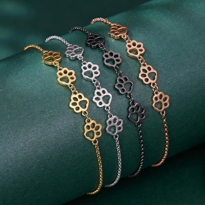 Pulsera de Huella de Pata en Plata de Ley