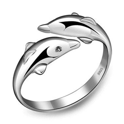Set de Joyería de Delfín en Plata de Ley