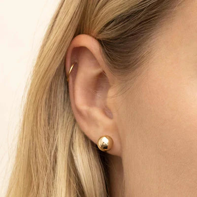 Aretes Stud Have a ball | Oro Blanco