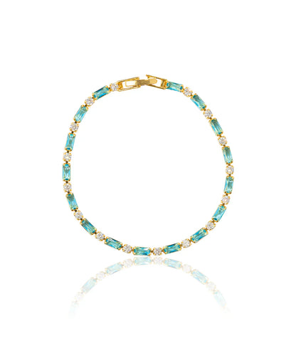 Pulsera de Piedra Turquesa Natural | Oro