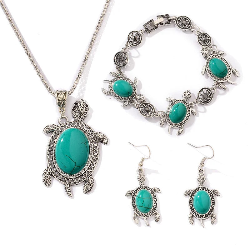 Set de Joyería de Tortuga Turquesa