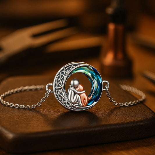 Pulsera Ajustable de Perro en Plata de Ley con Dije