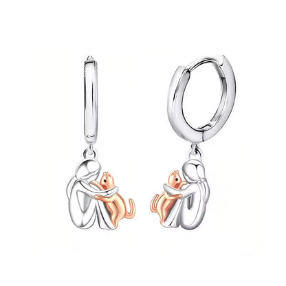 Collar de Abrazo de Gato con Pendientes de Regalo