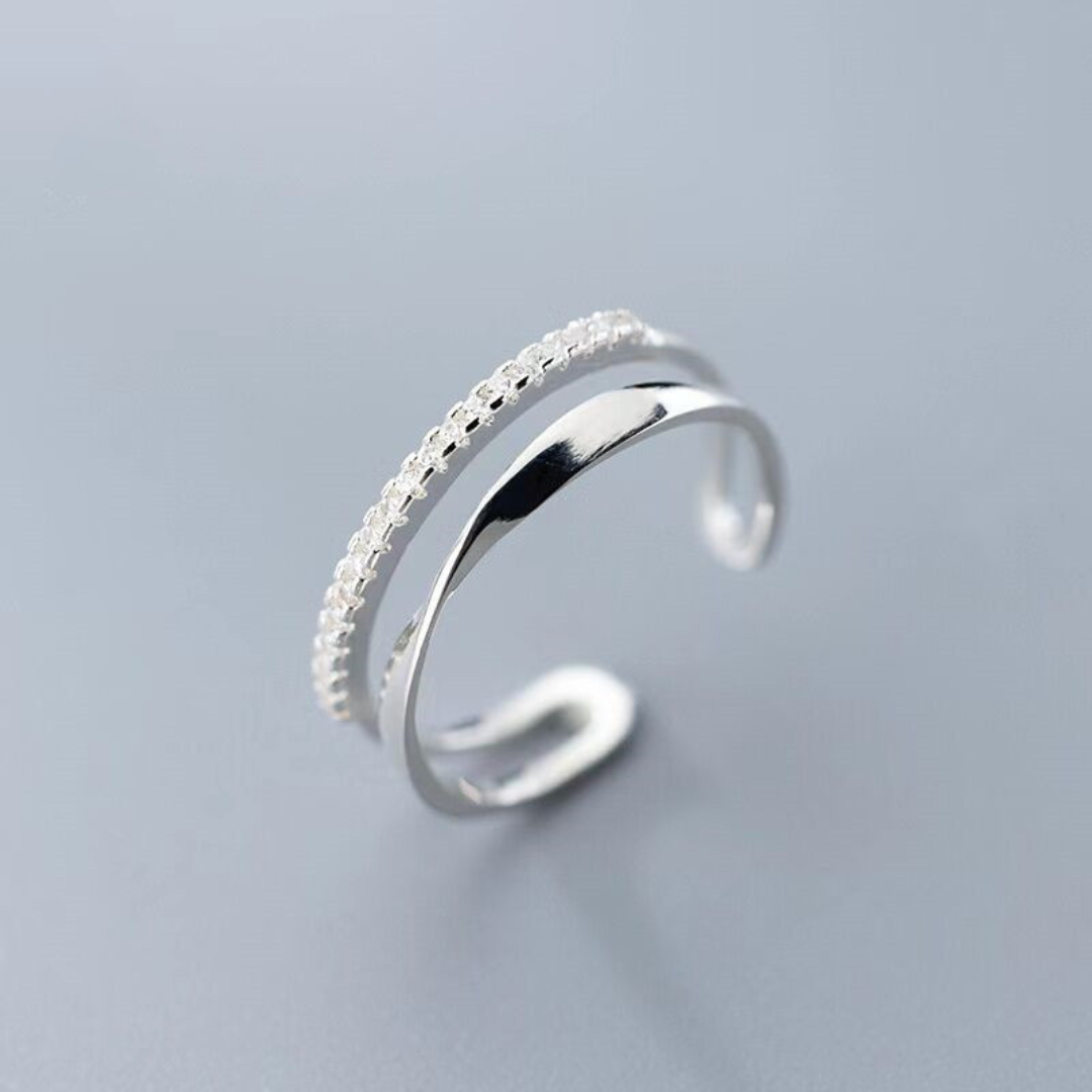 Anillo ajustable de plata 925