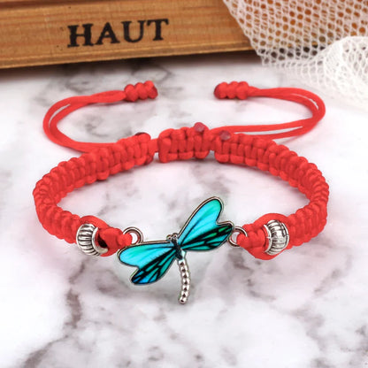Pulsera de los Sueños de la Libélula Tejida a Mano