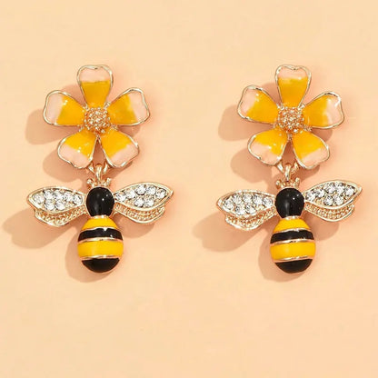 Pendientes de Abeja y Girasol