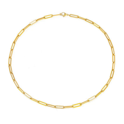 Collar Cadena Elegante Archen | Oro Blanco