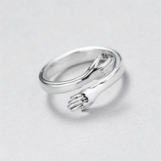 Anillo Ajustable Abrazo en Plata de Ley