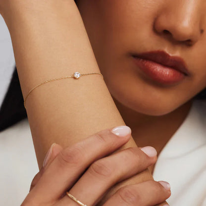 Pulsera de Piedra de Moisanita Cléa | Oro