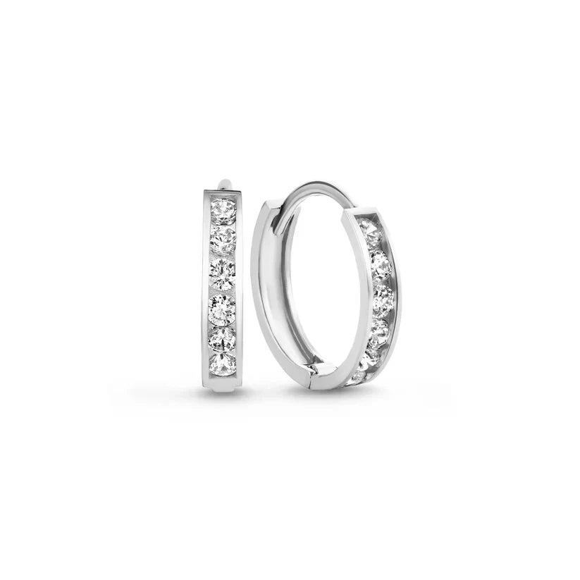 Set de Aretes con Piedras Dara Brillane | Oro Blanco