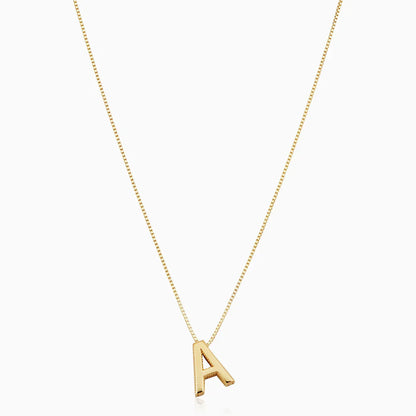 Collar Inicial Carta de Amor | Oro Blanco