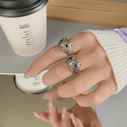 Anillo de Búho en Plata de Ley