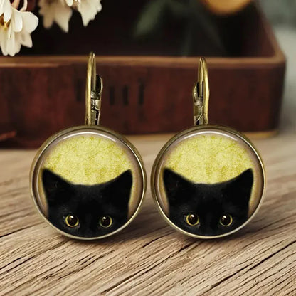 Pendientes de Cúpula de Vidrio de Animales Caprichosos