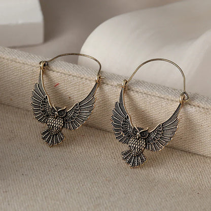 Pendientes de Declaración Bohemios Vintage de Búho