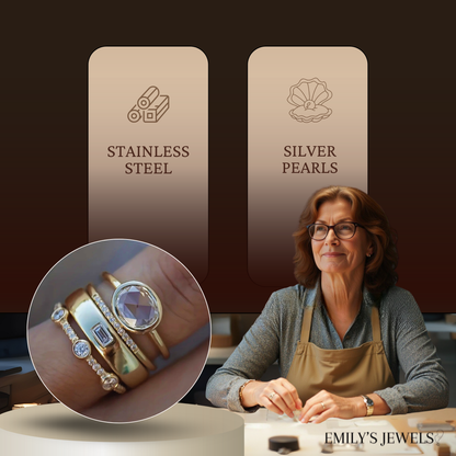 Isabel - Pendientes vintage elegantes de perlas negras