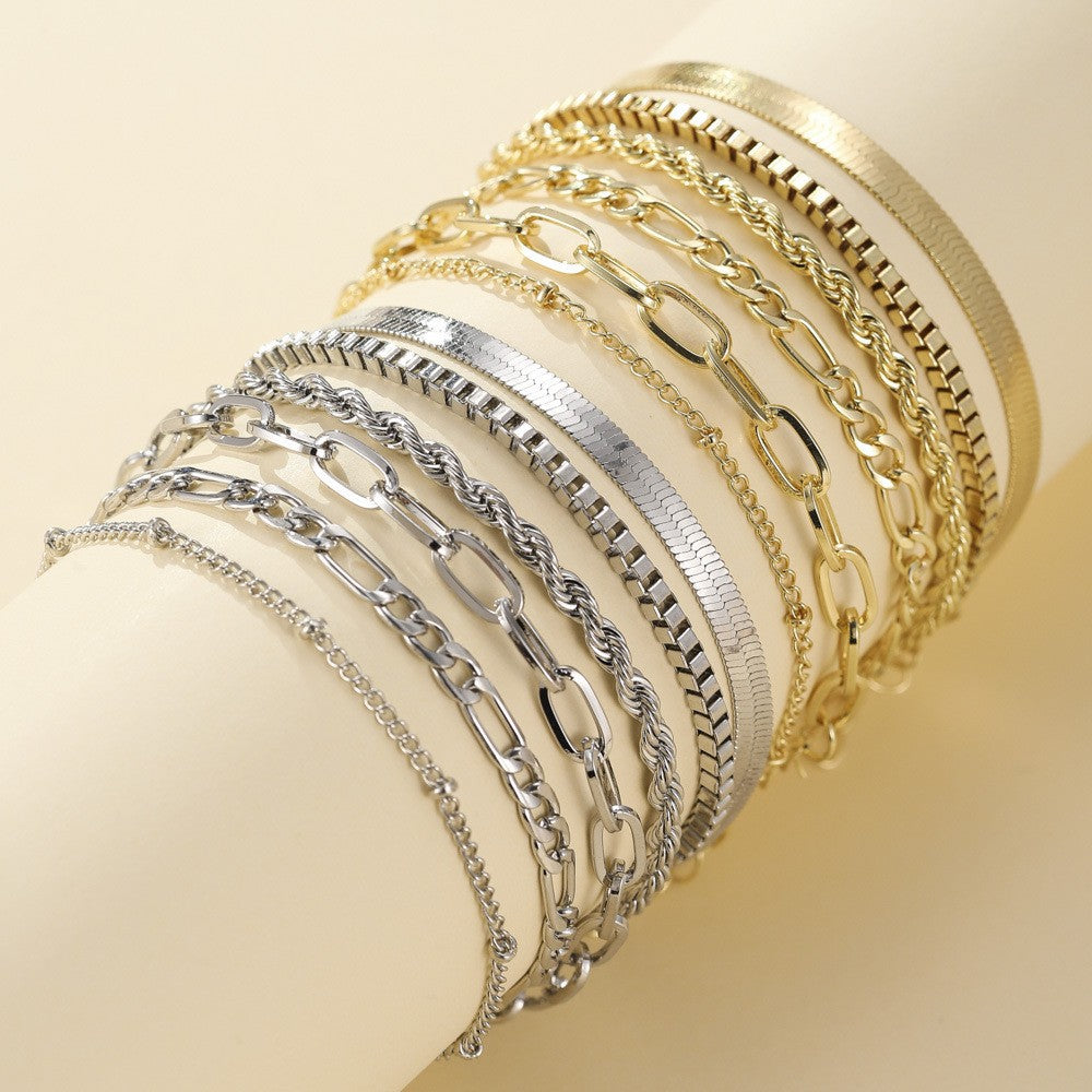 Set de Pulseras Ellis Renner | Oro Blanco