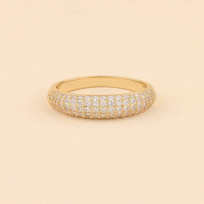 Anillo dorado de Domo de Cristal