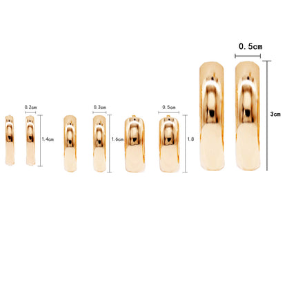 Pendientes de aro abrazador dorados Aurelia